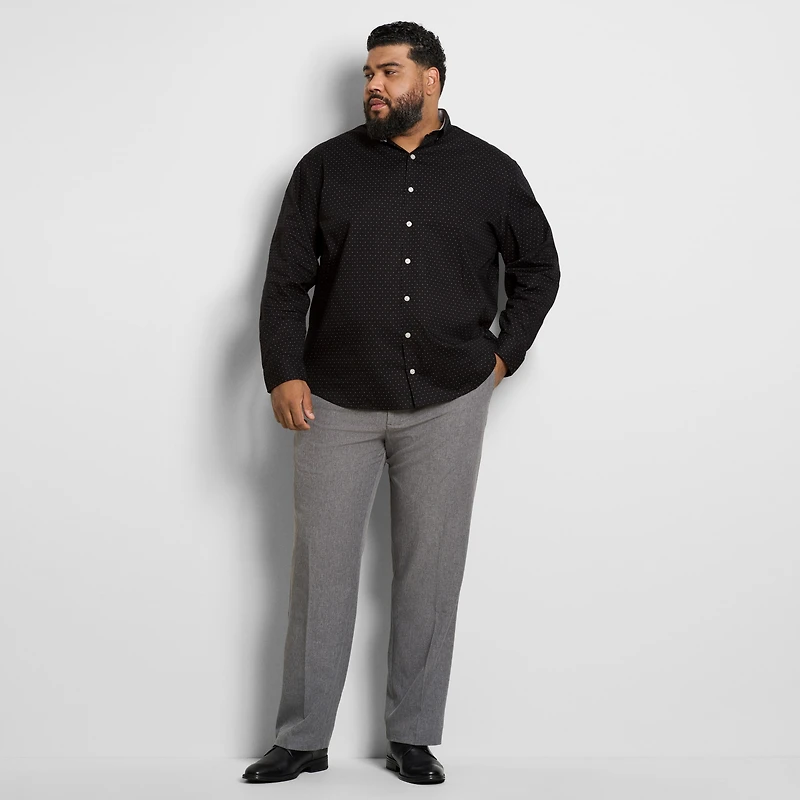 Van Heusen Everyday Defense Mens Straight Fit Big and Tall Dress Flat Front Pant