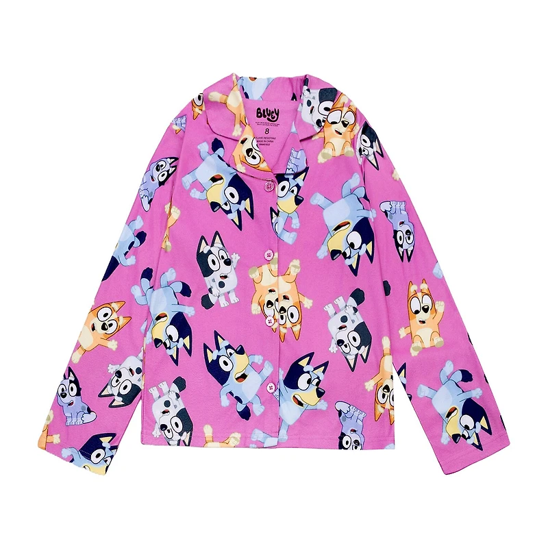 Little & Big Kid Girls Bluey Long Sleeve 2-pc. Pajama Set