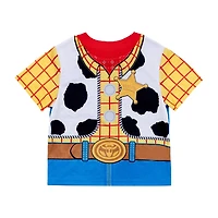 Disney Collection Toddler Boys Toy Story Woody Crew Neck Short Sleeve 2-pc. Pajama Set