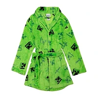 Boys Plush Long Sleeve Mid Length Robe