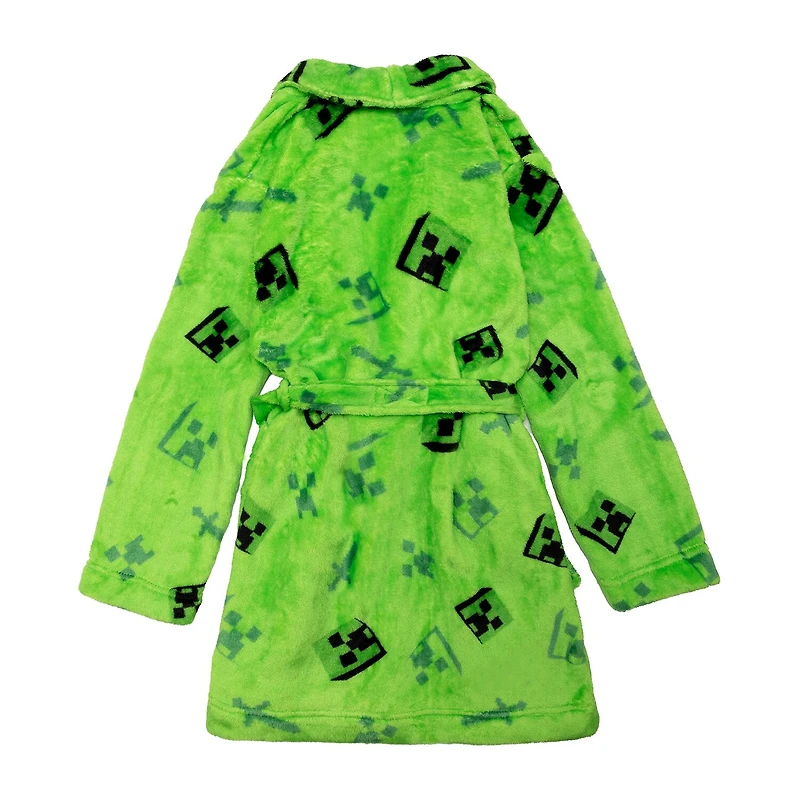 Boys Plush Long Sleeve Mid Length Robe