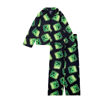 Big Kid Boys Minecraft Long Sleeve 2-pc. Pajama Set