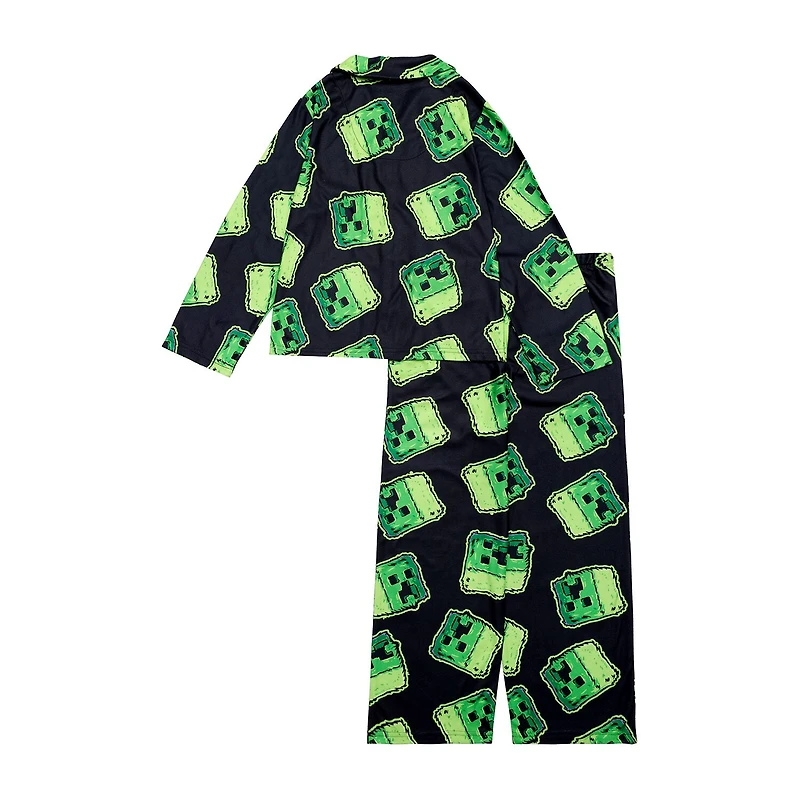 Big Kid Boys Minecraft Long Sleeve 2-pc. Pajama Set