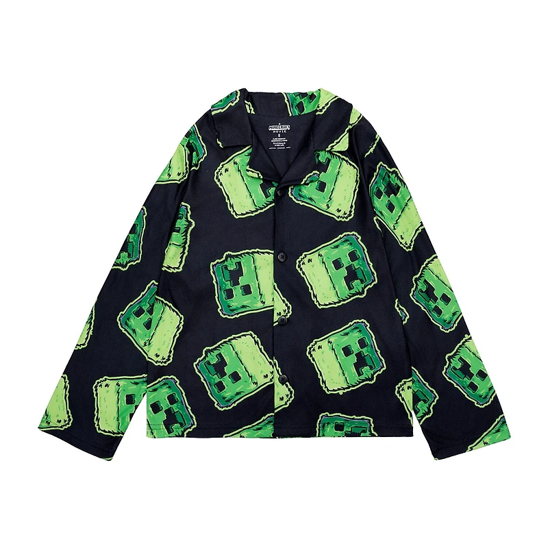 Big Kid Boys Minecraft Long Sleeve 2-pc. Pajama Set