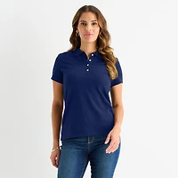 St. John's Bay Womens Tall Short Sleeve Polo Shirt