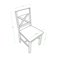 2-pc. Antique Brown Wood Dining Chairs