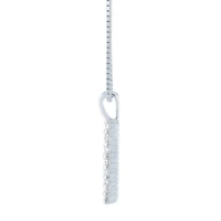 (G-H / Si1-Si2) Womens 1/4 CT. T.W. Lab Grown White Diamond Sterling Silver Heart 18 Inch Pendant Necklace