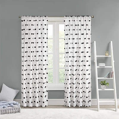 Intelligent Design Lauren Rod Pocket Embellished Sheer Single Curtain Panel