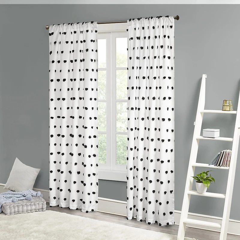 Intelligent Design Lauren Rod Pocket Embellished Sheer Single Curtain Panel