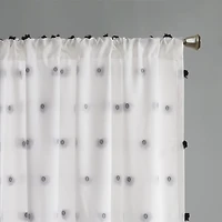 Intelligent Design Lauren Rod Pocket Embellished Sheer Single Curtain Panel