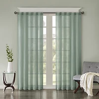 Madison Park Kaylee Rod Pocket Sheer Set of 2 Curtain Panel