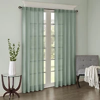Madison Park Kaylee Rod Pocket Sheer Set of 2 Curtain Panel