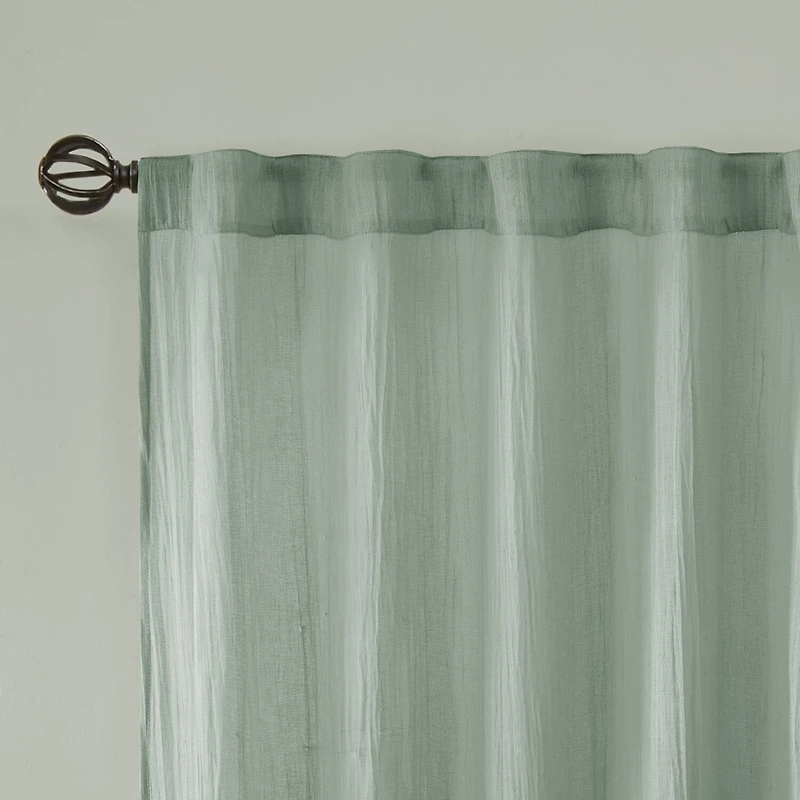 Madison Park Kaylee Rod Pocket Sheer Set of 2 Curtain Panel