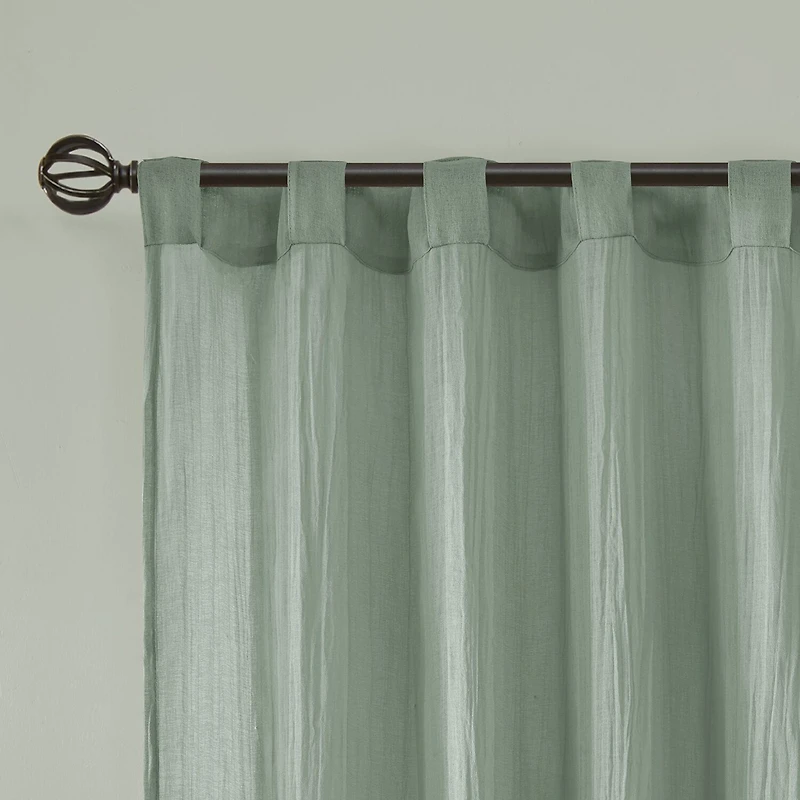 Madison Park Kaylee Rod Pocket Sheer Set of 2 Curtain Panel
