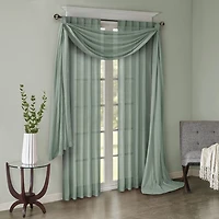 Madison Park Kaylee Rod Pocket Sheer Set of 2 Curtain Panel