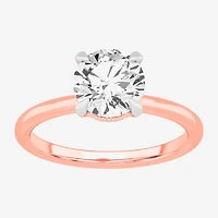 G-H / SI1-SI2) Womens 2 CT. T.W. Lab Grown White Diamond 14K Gold Round Solitaire Engagement Ring