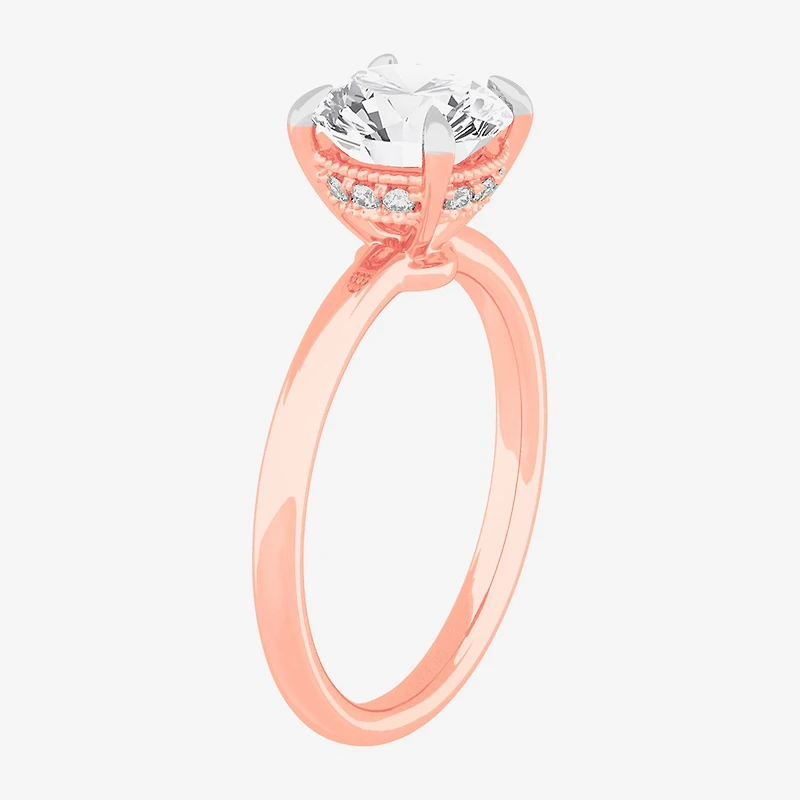 G-H / SI1-SI2) Womens 2 CT. T.W. Lab Grown White Diamond 14K Gold Round Solitaire Engagement Ring