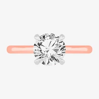 G-H / SI1-SI2) Womens 2 CT. T.W. Lab Grown White Diamond 14K Gold Round Solitaire Engagement Ring