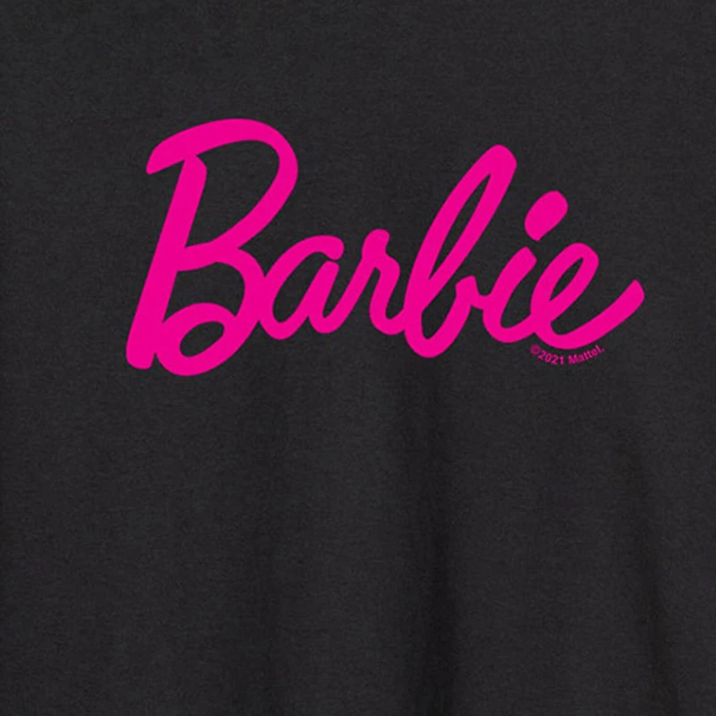 Mens Crew Neck Long Sleeve Barbie Graphic T-Shirt