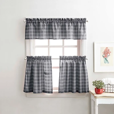 CHF Lodge Plaid 2-pc. Rod Pocket Window Tier