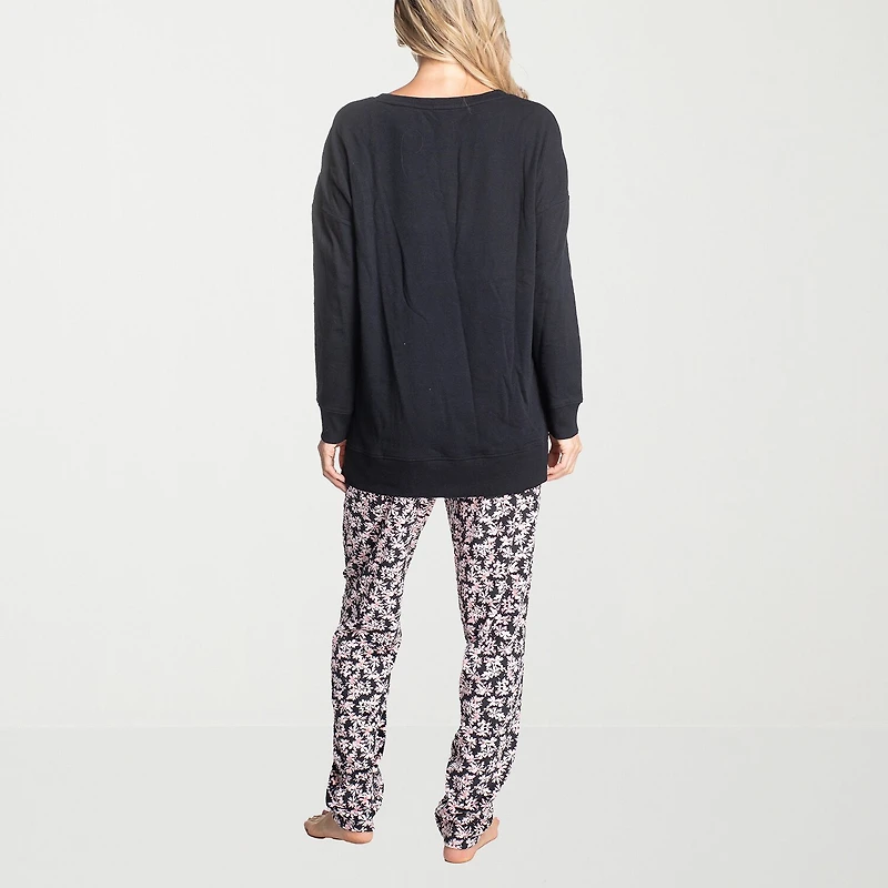 Hanes Womens Long Sleeve 2-pc. Pajama Set