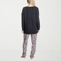 Hanes Womens Long Sleeve 2-pc. Pajama Set