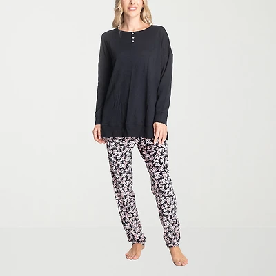 Hanes Womens Long Sleeve 2-pc. Pajama Set