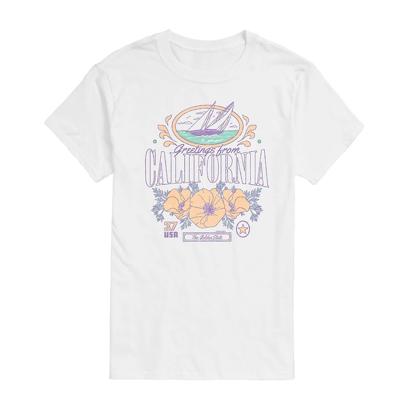 Mens Short Sleeve California Graphic T-Shirt
