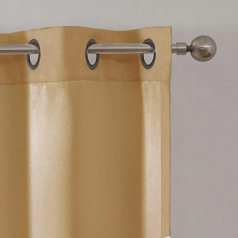 Regal Home Ayden Solid Grommet Top Energy Saving Blackout Single Curtain Panel