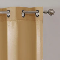 Regal Home Ayden Solid Grommet Top Energy Saving Blackout Single Curtain Panel
