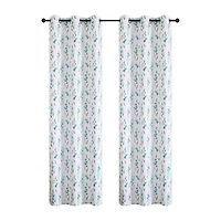 Regal Home Isla Printed Grommet Top Energy Saving Blackout Set of 2 Curtain Panel