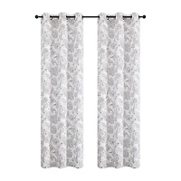 Regal Home Kelvis Printed Grommet Top Energy Saving Blackout Set of 2 Curtain Panel