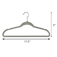 Elama Velvet Slim Profile Heavy Duty Felt 100-pc. Plastic Hangers