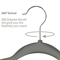 Elama Velvet Slim Profile Heavy Duty Felt 100-pc. Plastic Hangers