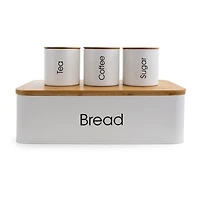 MegaChef Kitchen Bamboo Storage And Organization 4-pc. Canister