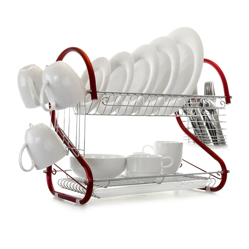 MegaChef 16" Two Shelf Dish Rack