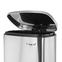 Elama 50 Liter/13 Gallon Rectangular Stainless Steel Step Trash Can