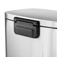 Elama 50 Liter/13 Gallon Rectangular Stainless Steel Step Trash Can