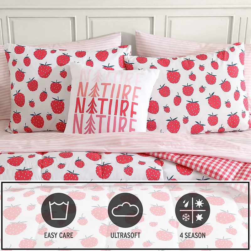 Eddie Bauer Strawberry Field Floral Easy Care Comforter Set