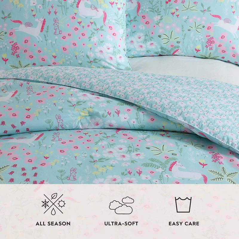 Laura Ashley Magical Unicorns Easy Care Comforter Set