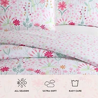 Laura Ashley Sunshine Flowers Floral Easy Care Comforter Set
