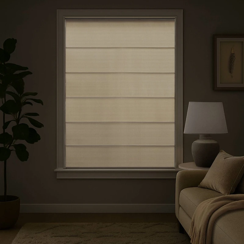 Madison Park Galen Matte Cordless Room Darkening Roman Shade