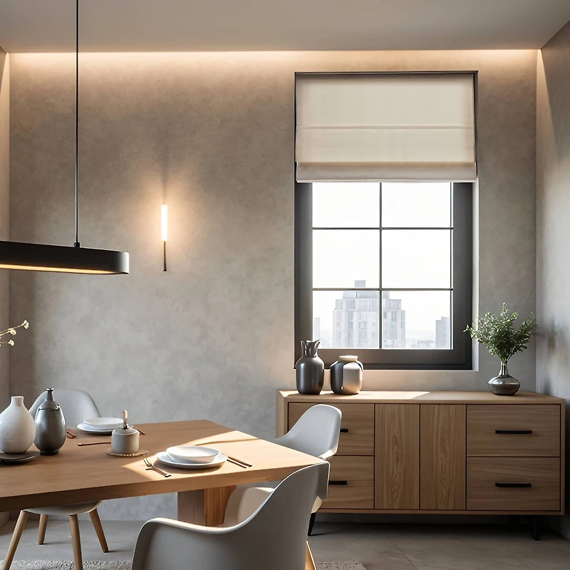 Madison Park Galen Matte Cordless Room Darkening Roman Shade
