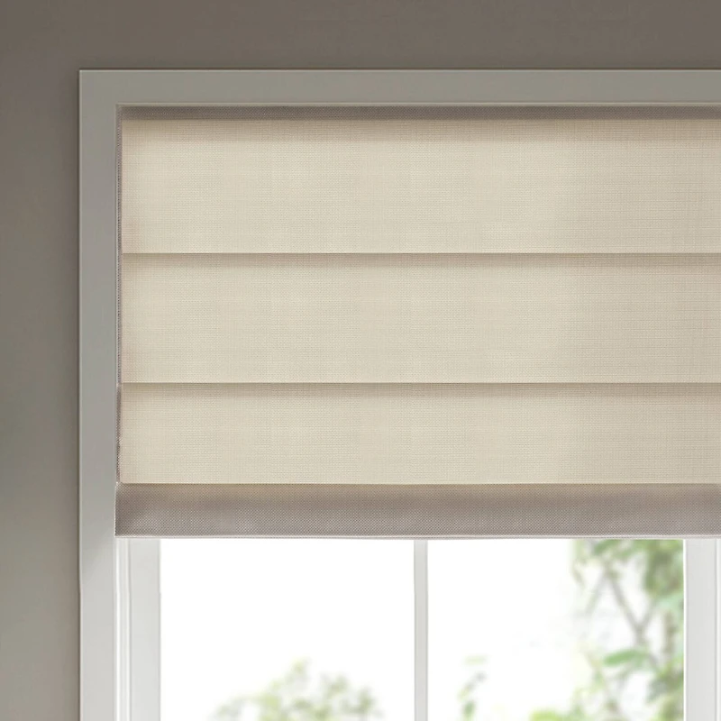 Madison Park Galen Matte Cordless Room Darkening Roman Shade