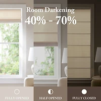 Madison Park Galen Matte Cordless Room Darkening Roman Shade