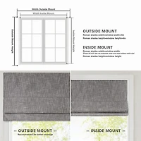 Madison Park Quincy Cordless 100% Blackout Roman Shade