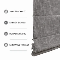 Madison Park Quincy Cordless 100% Blackout Roman Shade