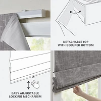 Madison Park Quincy Cordless 100% Blackout Roman Shade