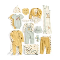 Baby Unisex Winnie The Pooh Crew Neck Short Sleeve 3-pc. Bodysuit