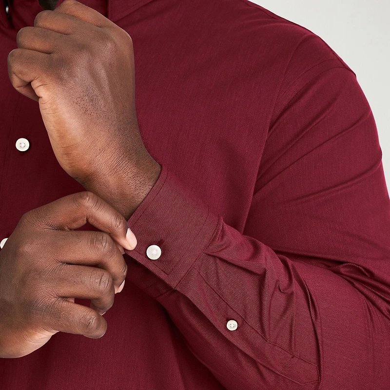 Van Heusen Cronbie Mens Long Sleeve Regular Fit Stretch Fabric Big and Tall Button-Down Shirt